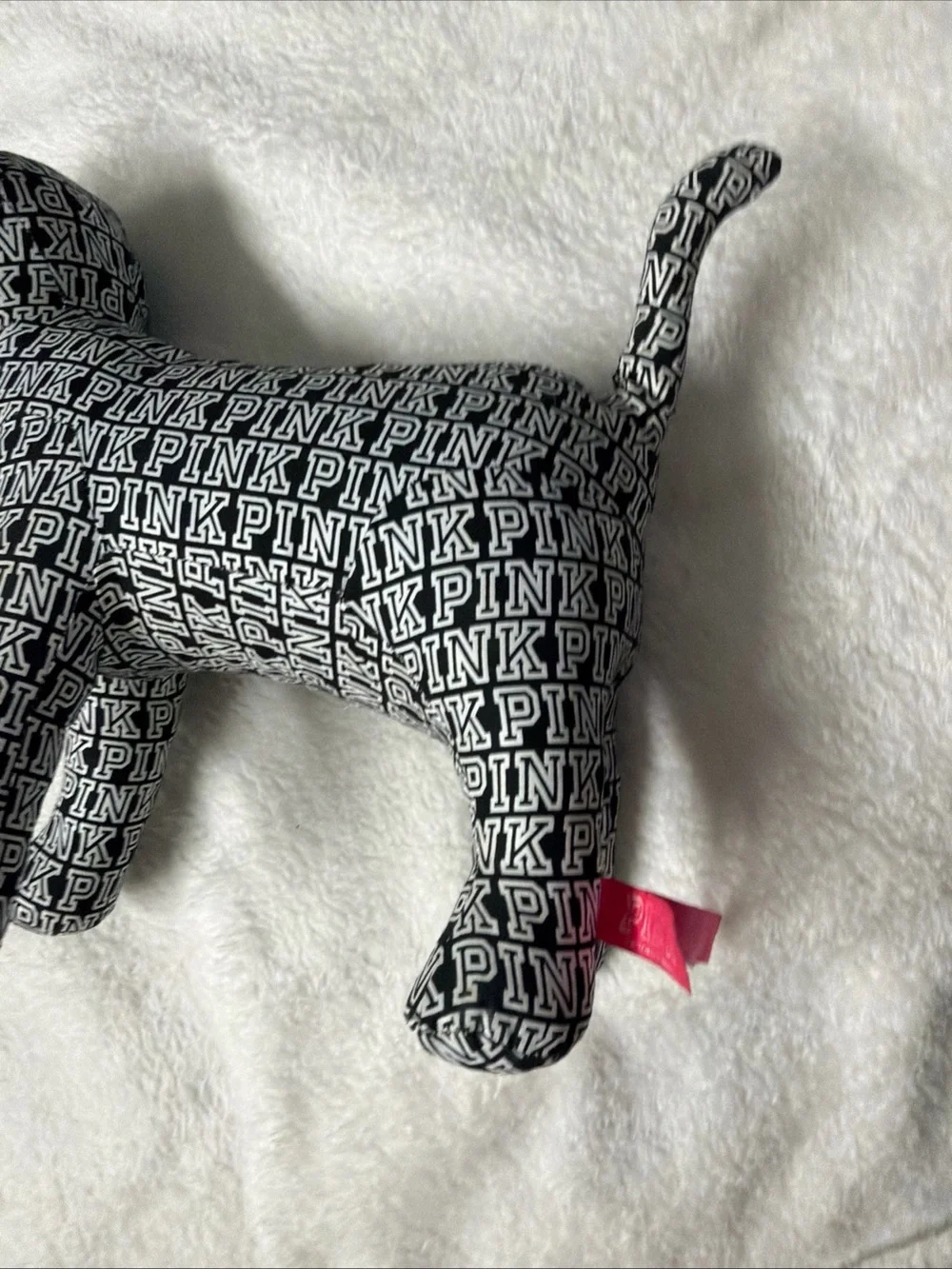 PINK Victoria's Secret Black & White Logo Dog Pillow
